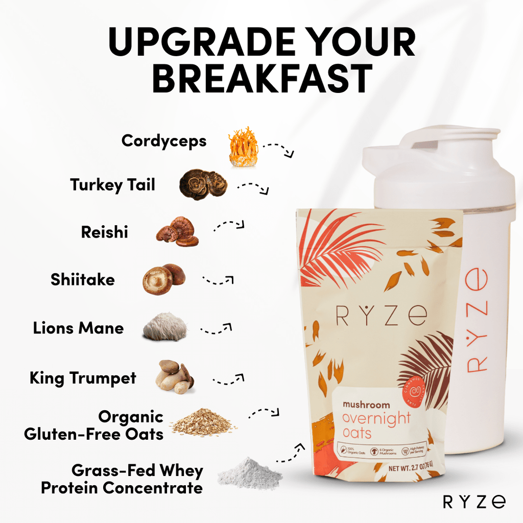 Morning Ritual (Mushroom Overnight Oats + Mushroom Coffee)