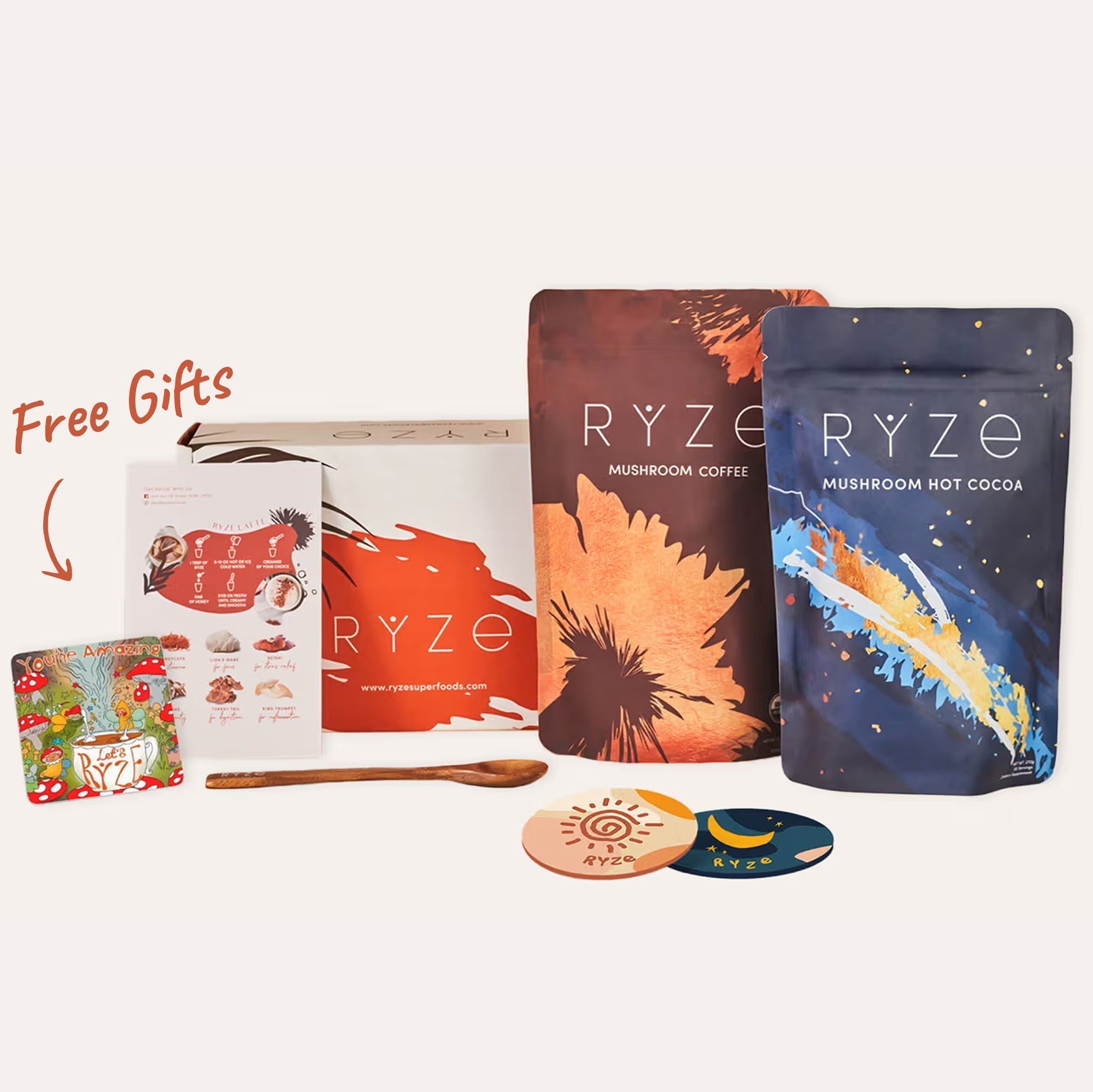 RYZE Day + Night Bundle (Mushroom Coffee + Mushroom Cocoa)